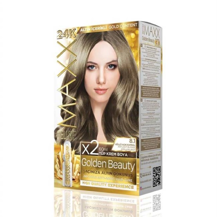 Maxx Deluxe  Set Boya Golden Altın İçerikli  8.1 Küllü Açık Kumral