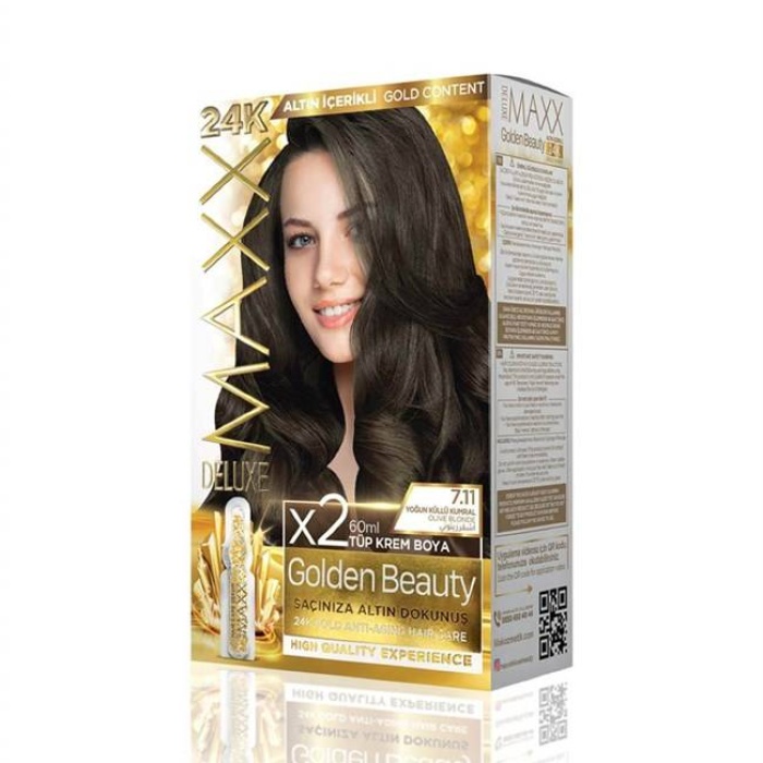 Maxx Deluxe  Set Boya Golden Altın İçerikli  7.11 Yoğun Küllü Kumral