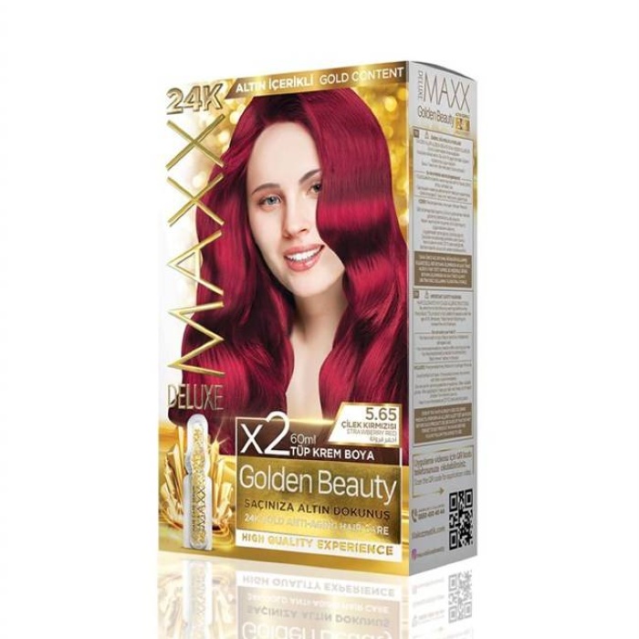 Maxx Deluxe  Set Boya Golden Altın İçerikli  5.65 Çilek Kırmızısı