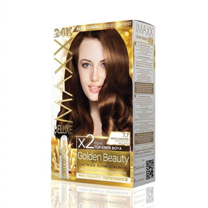 Maxx Deluxe  Set Boya Golden Altın İçerikli  7.7 Koyu Karamel