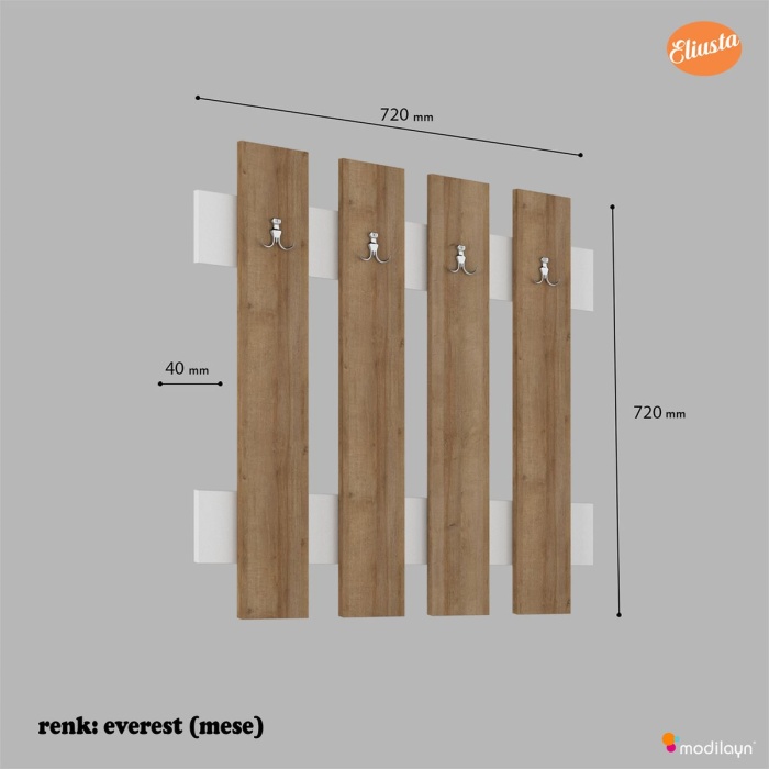 Ard147 Aslılık Duvara Monte Edilen Duvar Askılığı