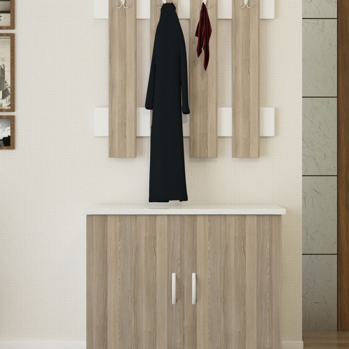 Portmanto Vestiyer Iki Kapılı Ayakkabılık Askılık Dolabı