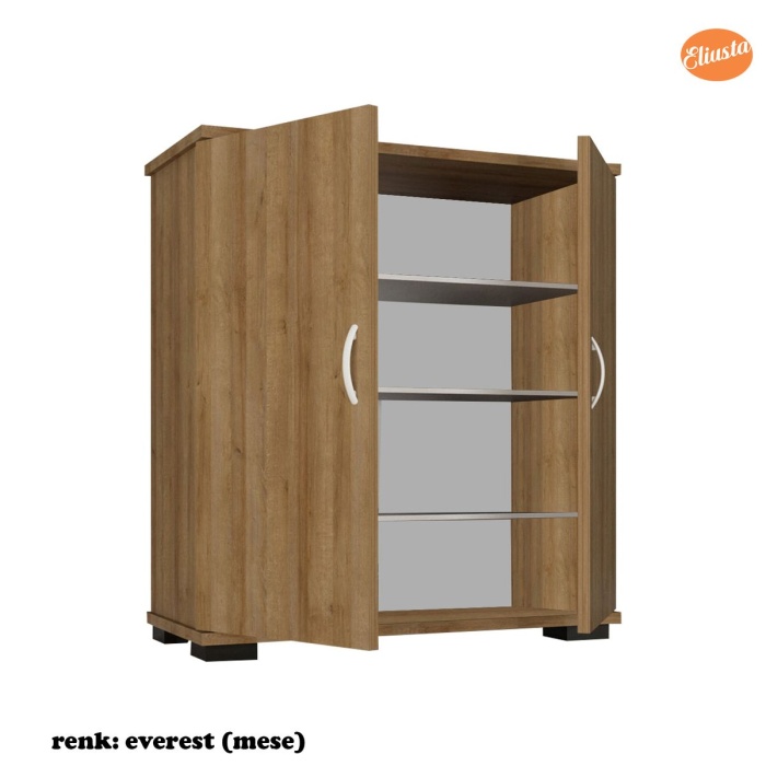 2 Kapaklı 4 Raflı Ayakkabılık