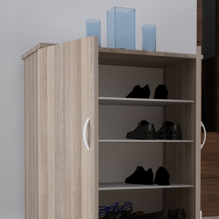 2 Kapaklı 4 Raflı Ayakkabılık