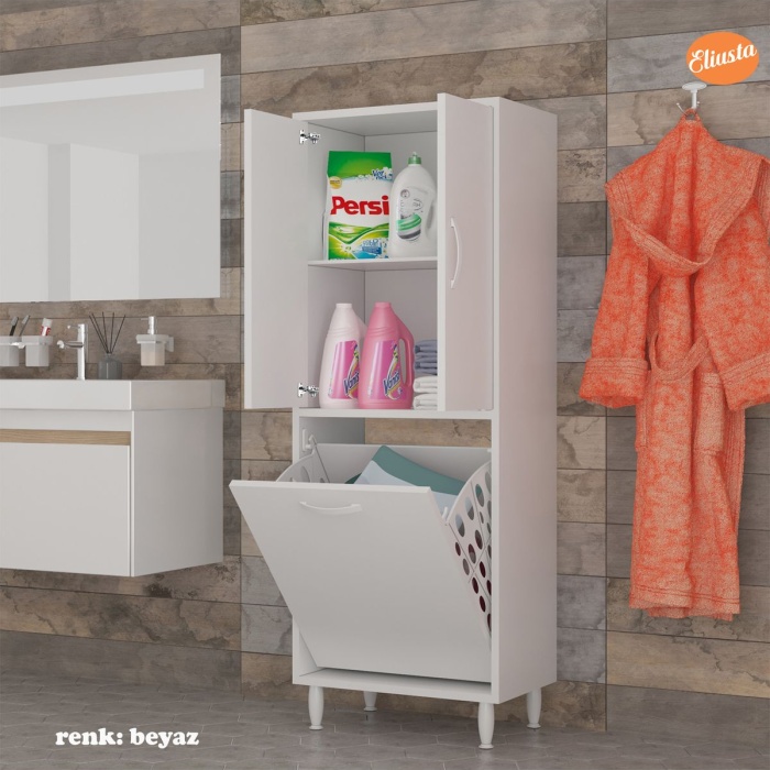 Sepetli ve Iki Kapaklı Mutfak Dolabı