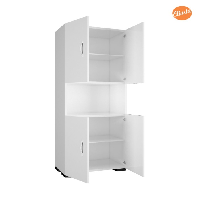 4 Kapaklı Tek Gözlü Mikrodalga Dolabı Fırın Dolabı