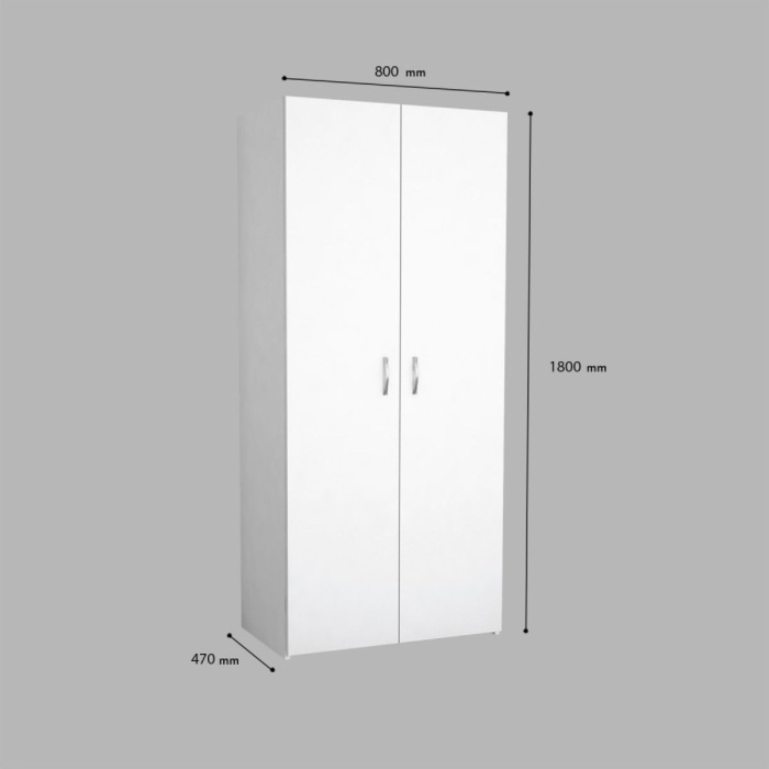 Iki Kapaklı Askılıklı ve Raflı Gardrop