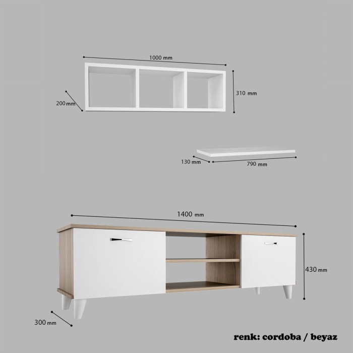 Tv Ünitesi Takımı 3 Lü Set