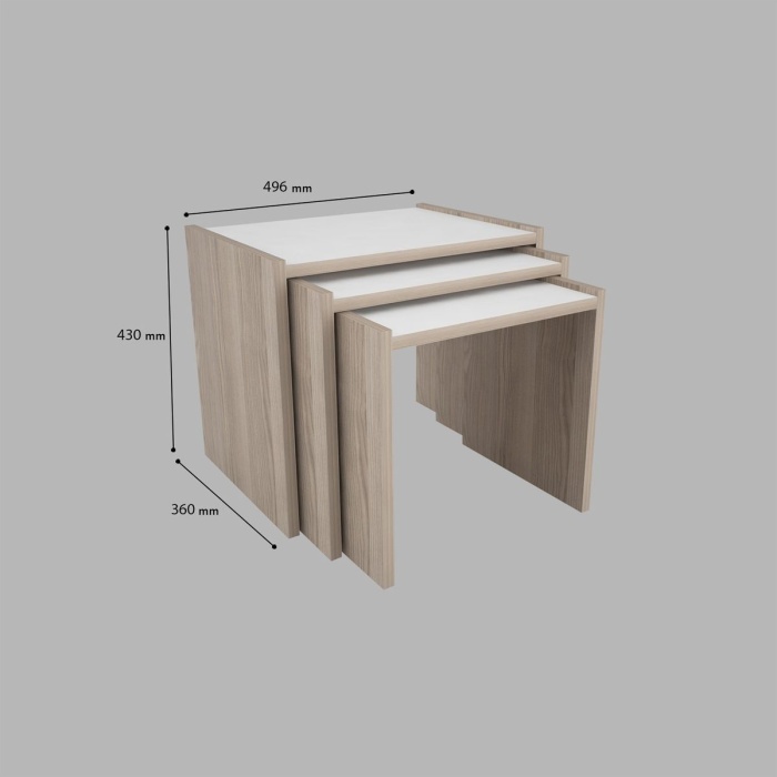 3 Lü Zigon Sehpa Takımı