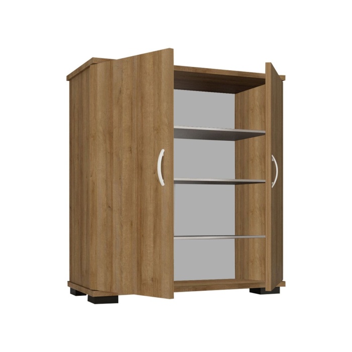 EU-112 Ayakkabılık Çok Amaçlı Dolap Antre Ayakkabılık 4 raflı Ayakkabı Dolabı - MEŞE