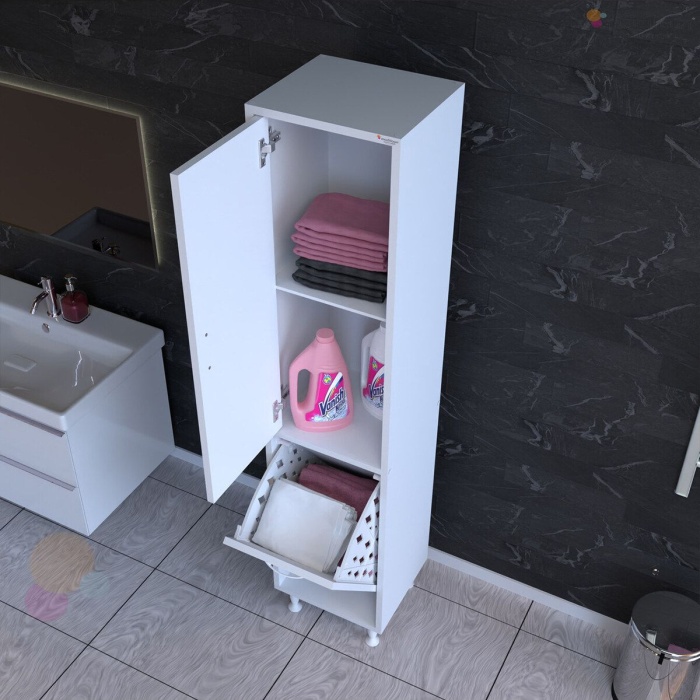 MODİLAYN FORBEST  40 x 135 cm Çok Amaçlı Banyo Dolabı Mutfak Dolabı Düzenleyici Dolaplar