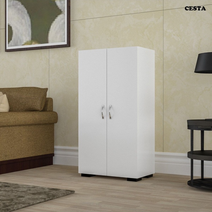 54 x 110 x 32 cm Kiler Dolabı Ofis Dolabı Çok Amaçlı Ofis Dolabı 2 Kapaklı Banyo Dolabı