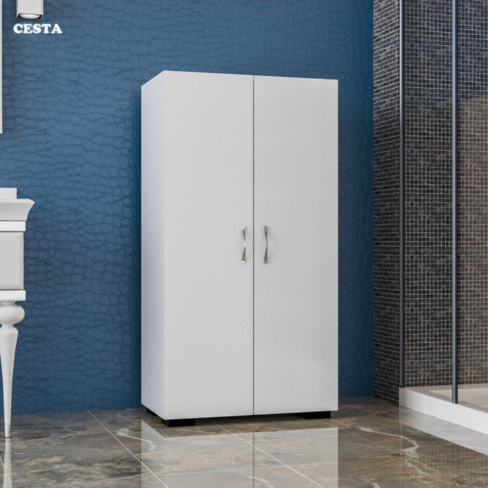 54 x 110 x 32 cm Kiler Dolabı Ofis Dolabı Çok Amaçlı Ofis Dolabı 2 Kapaklı Banyo Dolabı