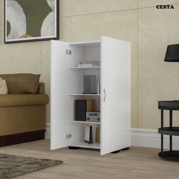 54 x 110 x 32 cm Kiler Dolabı Ofis Dolabı Çok Amaçlı Ofis Dolabı 2 Kapaklı Banyo Dolabı