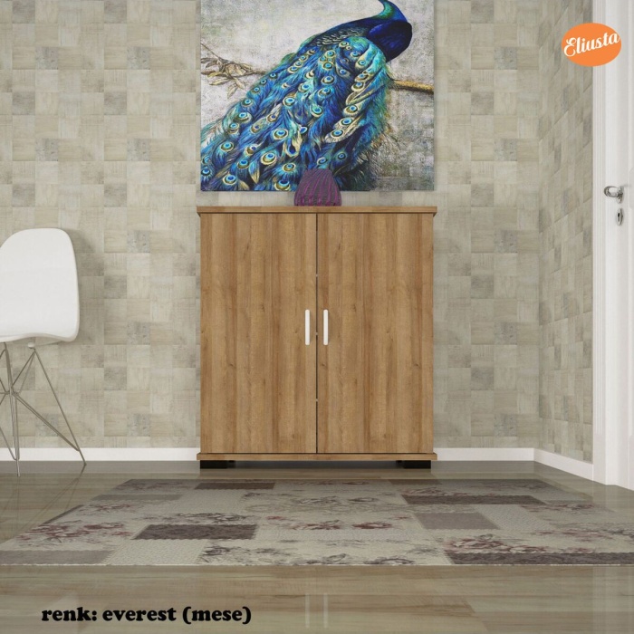 MODİLAYN ARD-112 70 x76x 32 cm Ayakkabılık Antre Ayakkabılık Çok Amaçlı Dolap Ayakkabı Dolabı-MEŞE