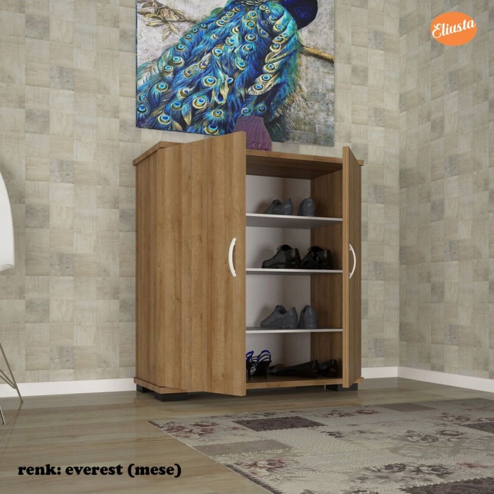 MODİLAYN ARD-112 70 x76x 32 cm Ayakkabılık Antre Ayakkabılık Çok Amaçlı Dolap Ayakkabı Dolabı-MEŞE