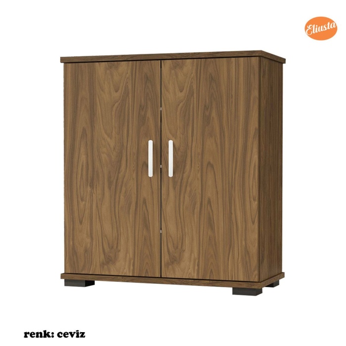 ARD-112 70 x76x 32 cm Ayakkabılık Antre Ayakkabılık Çok Amaçlı Dolap Ayakkabı Dolabı-CEVİZ