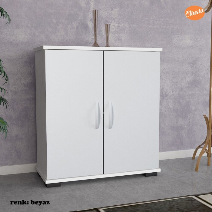 ARD-112 70 x76x 32 cm Ayakkabılık Antre Ayakkabılık Çok Amaçlı Dolap Ayakkabı Dolabı-BEYAZ