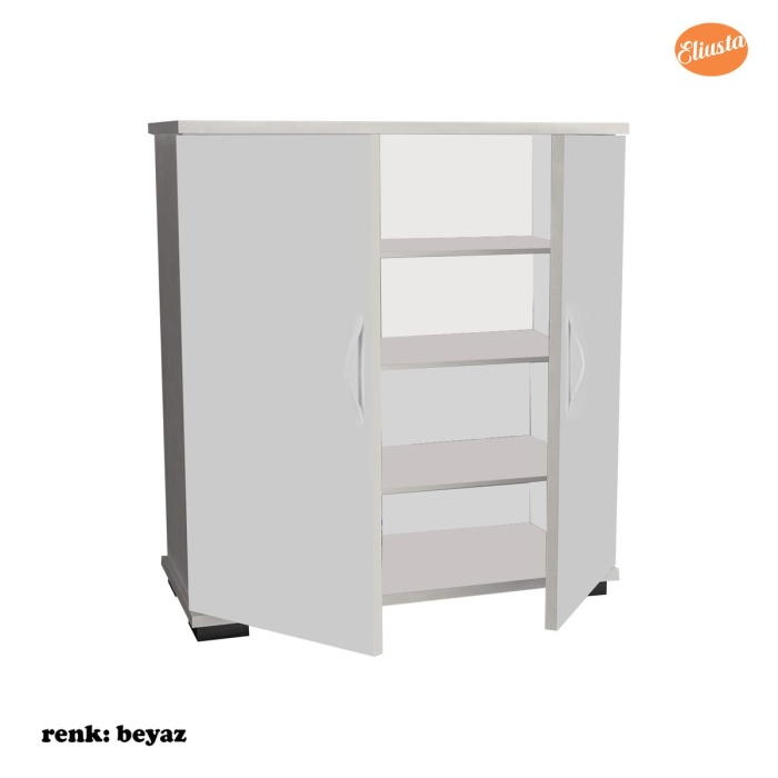 ARD-112 70 x76x 32 cm Ayakkabılık Antre Ayakkabılık Çok Amaçlı Dolap Ayakkabı Dolabı-BEYAZ