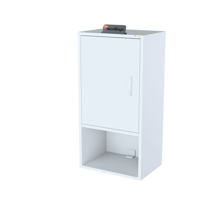MODİLAYN 50 x 88,4 x 32,5 Çok Amaçlı Asma Banyo Dolabı Banyo Dolabı Makina Üstü Dolap Asma Dolap