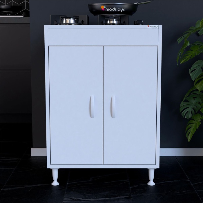 Elit 59,6 X 85 X 56 Cm Gömme Ankastre Ocak Ve Tüp Bölmeli Mutfak Dolabı