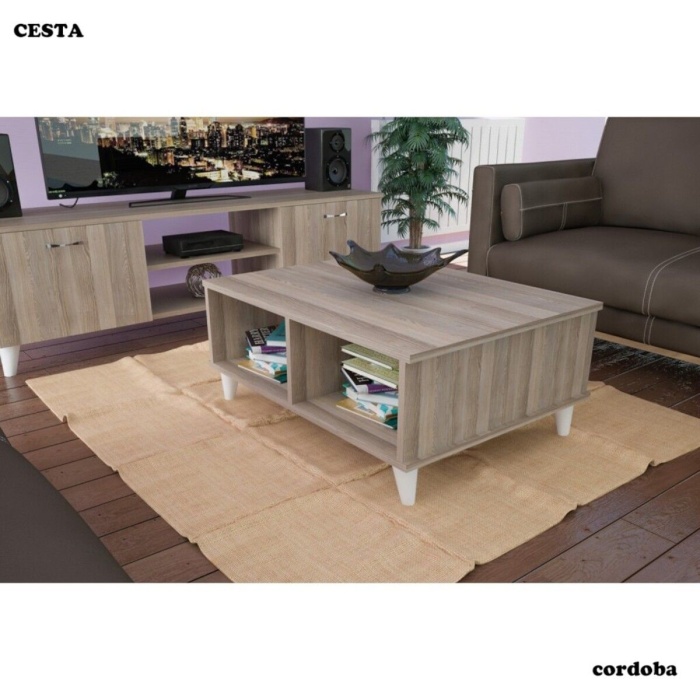 Raflı Orta Sehpa Orta Masa Ofis Salon Sehpa