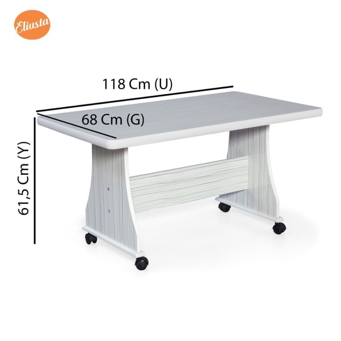 ELİUSTA TEKERLEKLİ MDF COCUK ODASI MASASI