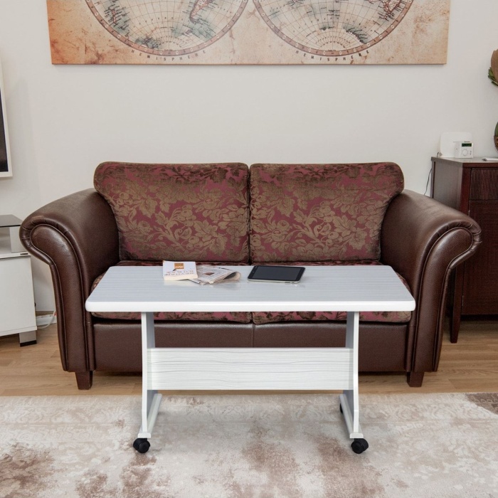 ELİUSTA TEKERLEKLİ MDF MASA ORTA SEHPA