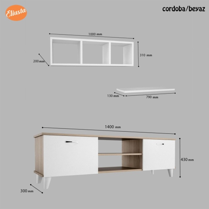 Tv Ünitesi Takımı 3 Lü Set