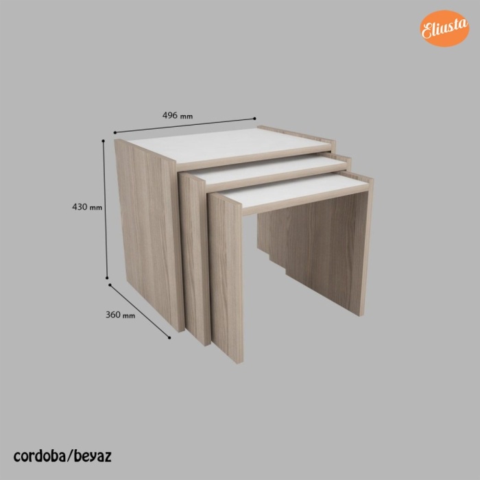 3 Lü Zigon Sehpa Takımı