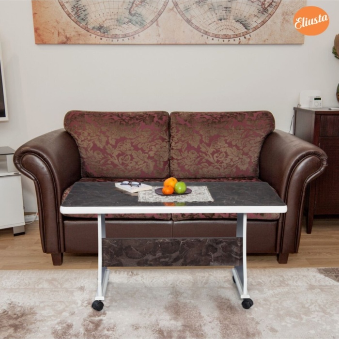 Tekerlekli Mdf Masa Orta Sehpa