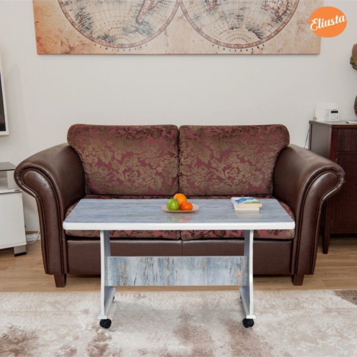 Tekerlekli Mdf Masa Orta Sehpa