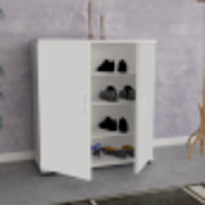 2 Kapaklı 4 Raflı Ayakkabılık