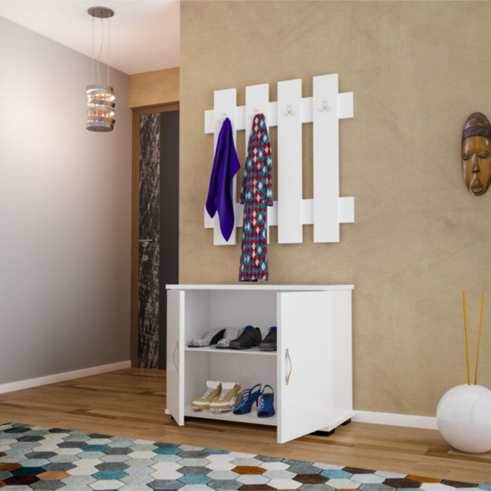 Portmanto Ayakkabılık Vestiyer Askılıklı Ayakkabılık Dolabı Ard-116