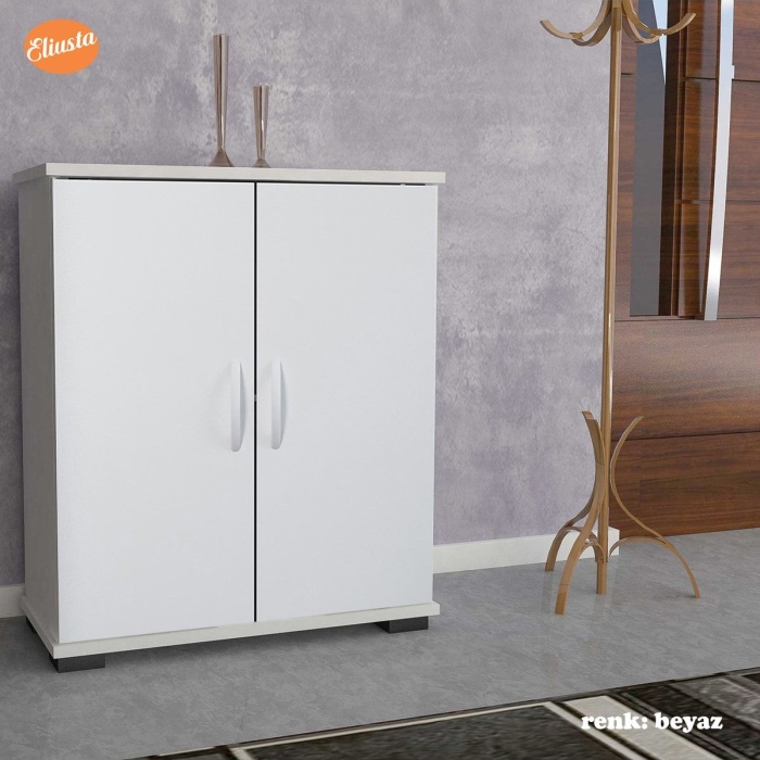 Ayakkabılık 2 Kapaklı Ayakkabı Dolabı Çok Amaçlı Dolap Mutfak Dolabı Ofis Dolabı
