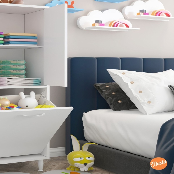 Sepetli Mutfak Dolabı Kirli Çamaşır Dolabı Sepetli Banyo Dolabı Oyuncak Dolabı