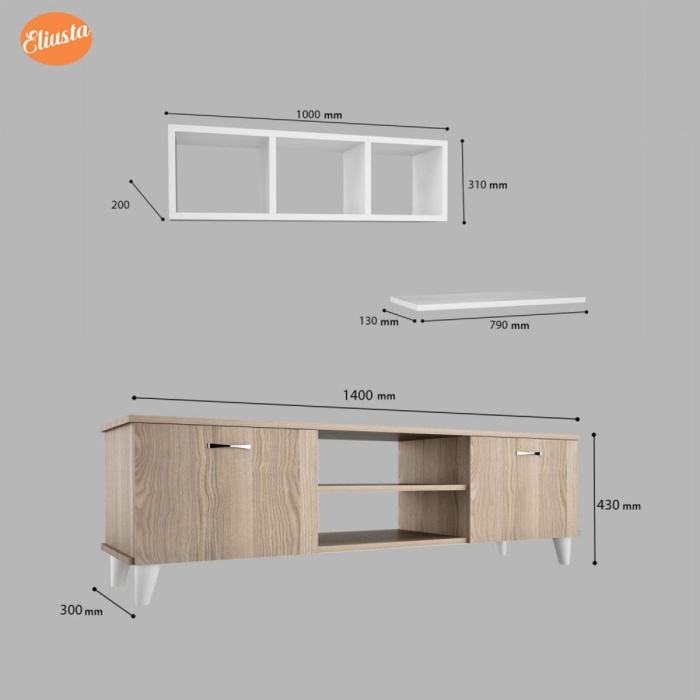 Tv Ünitesi Takımı Orta Sehpa Duvar Rafı Tv Sehpası Salon Tv Mobilyası