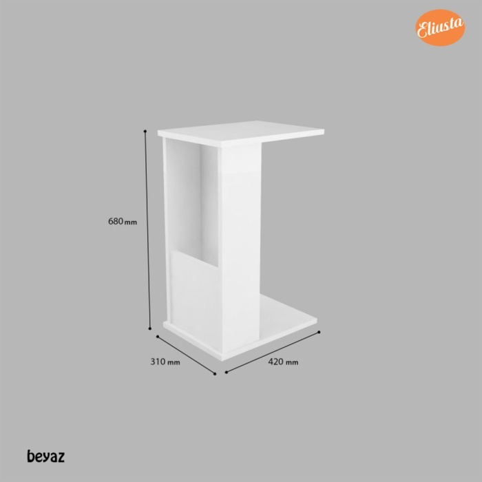 C Yan Sehpa Tekerlekli Gazatelik Koltuk Yanı Sehpah Cok Kulanışlı