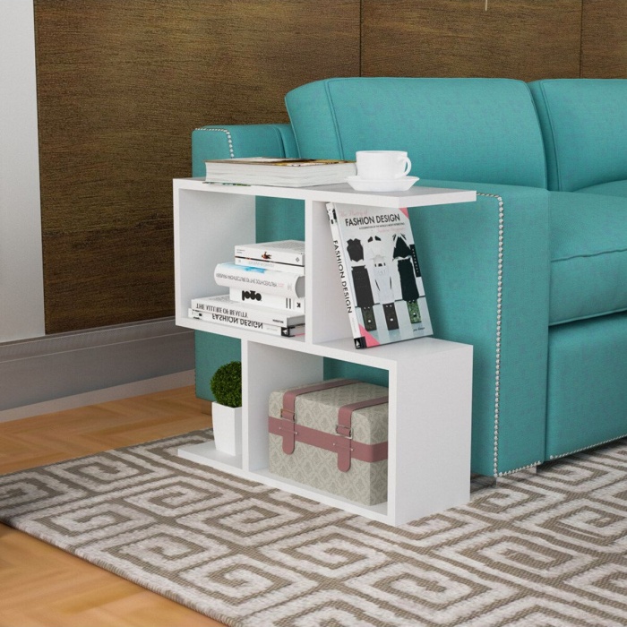 Koltuk Yanı Sehpa Raflı Yan Sehpa Gazetelik