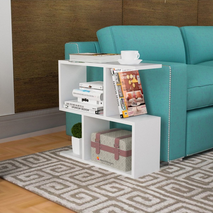 Koltuk Yanı Sehpa Raflı Yan Sehpa Gazetelik