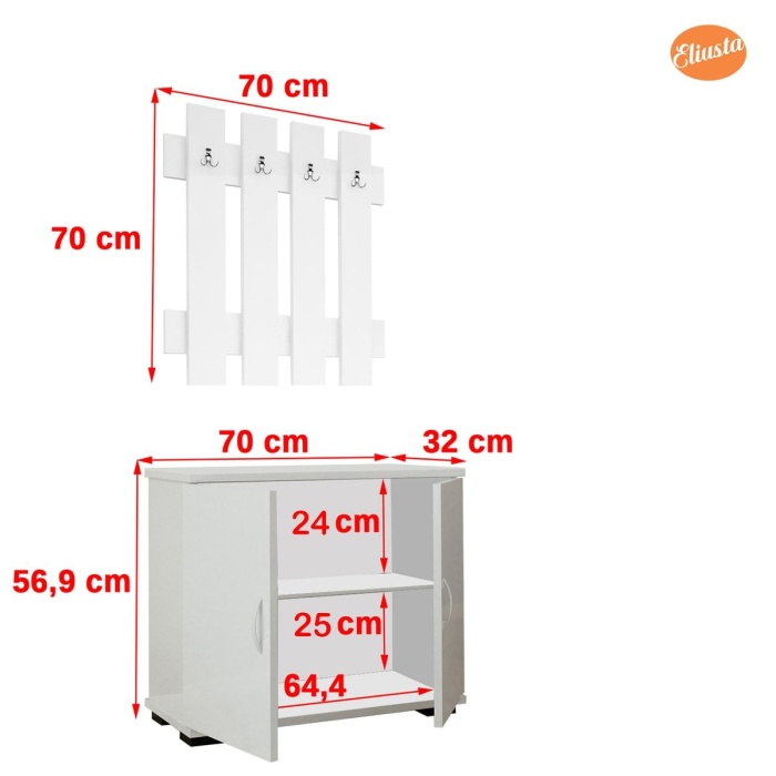 Ayakkabılık Portmanto Vestiyer Iki Kapaklı Ayakkabılık Askılık Ayakkabı Dolabı