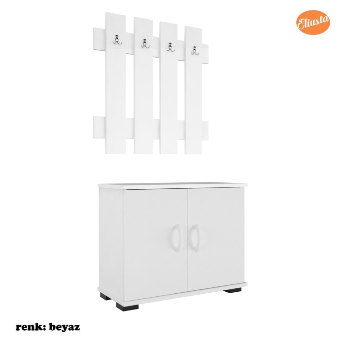 Ayakkabılık Portmanto Vestiyer Iki Kapaklı Ayakkabılık Askılık Ayakkabı Dolabı