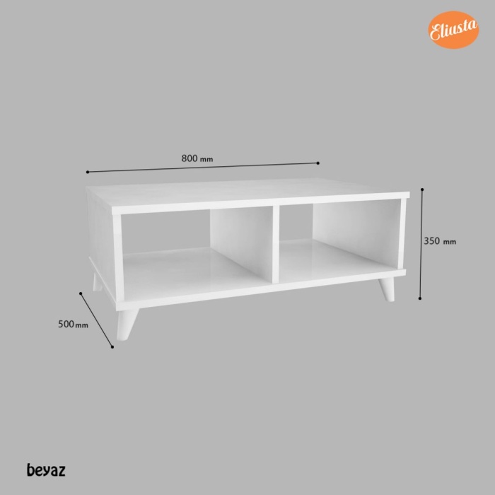Raflı Orta Sehpa Ofis Sehpası Salon Sehpa