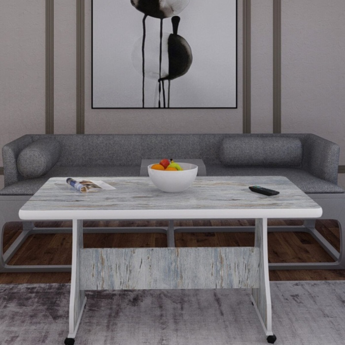 Tekerlekli Mdf Masa Çalışma Masası Orta Sehpa