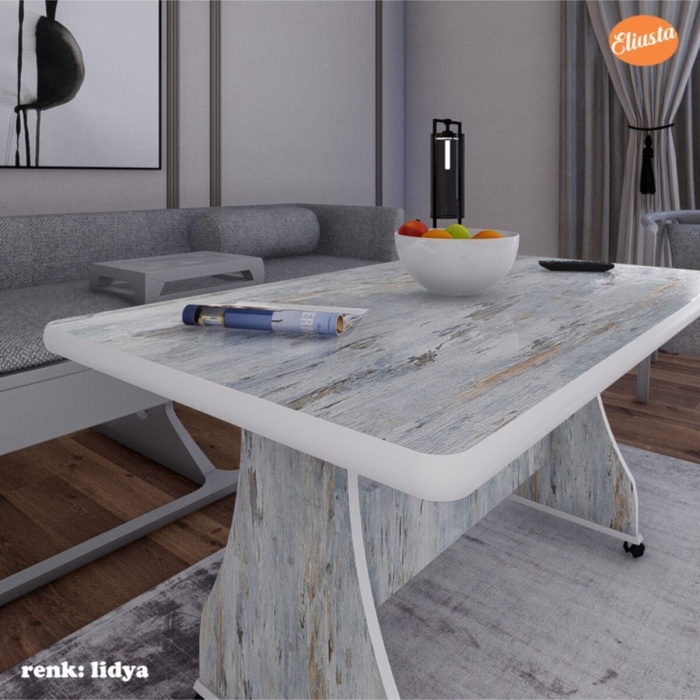 Tekerlekli Mdf Masa Çalışma Masası Orta Sehpa