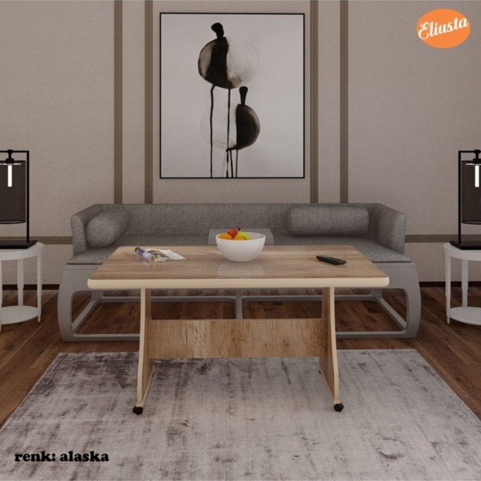 Igma Tekerlekli Mdf Masa Ofis Orta Sehpa