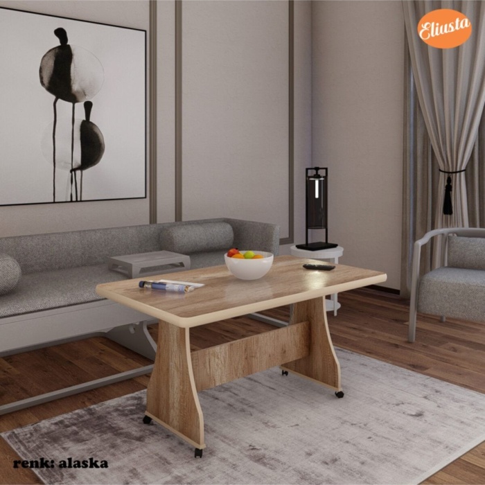 Igma Tekerlekli Mdf Masa Ofis Orta Sehpa