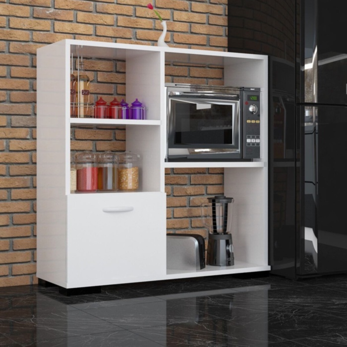 Banyo Dolabı Mutfak Dolabı Mikrodalga Dolabı Çok Amaçlı Dolap Raflı Bölmeli