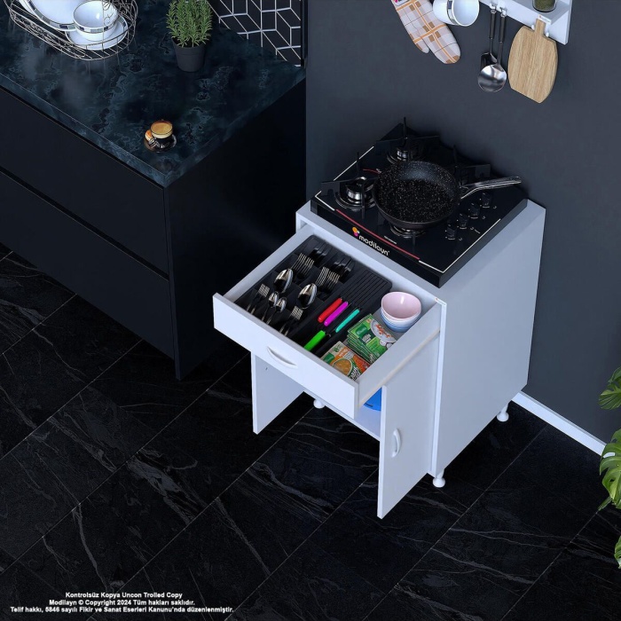 Set Altı Dolap Banyo Dolabı Çok Amaçlı Dolap Mutfak Dolabı Raflı