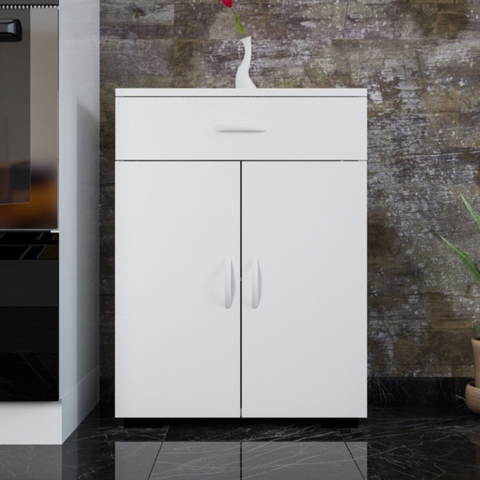 Banyo Dolabı Çekmeceli Ve 2 Kapaklı Çok Amaçlı Dolap Mutfak Dolabı Ofis Dolabı